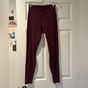 Burgundy High-Waisted Leggings